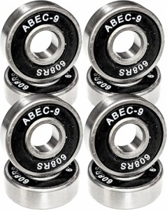 WalnutSkate スケボー ベアリング スケートボード クルーザー( ABEC9(BLACK WHITE))