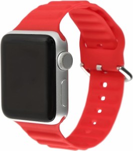 Apple Watch 対応ベルト コンパチブル 時計バンド( レッド,  42mm/44mm/45mm)