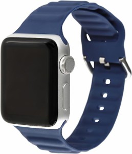 Apple Watch 対応ベルト コンパチブル 時計バンド( ネイビー,  38mm/40mm/41mm)