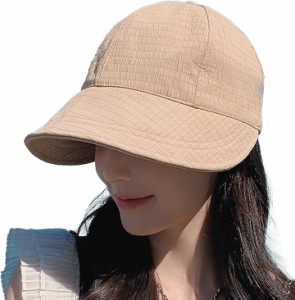 母の日 キャスケット 春 夏 帽子 レディース アヒル つば広 UV カット ケア 紫外線( カーキ,  M)
