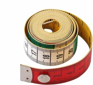 メジャー 裁縫用 自在曲線定規 テーラーメジャー 採寸 テープメジャー 洋裁 巻尺 胸囲 布 巻き尺( レッド)