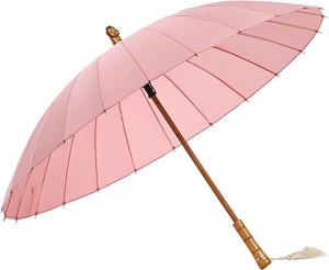 YS02 長傘 雨傘 レディース メンズ 和傘 軽い 番傘 紳士傘 MDM( ピンク,  56 centimeters)