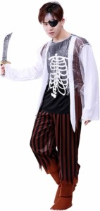 海賊 ゾンビ コスチューム メンズ 4点セット コスプレ 仮装 パイレーツ ハロウィン 衣装