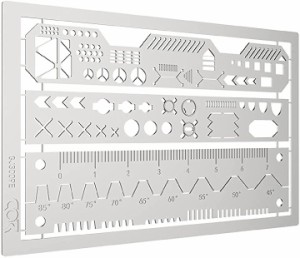 エッチングガイド スジボリガイド 筋彫り テンプレート 定規 ステンレス プラモデル ガンプラ 模型( タイプ3)