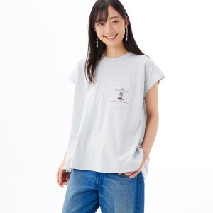 スーパーハッカ（SUPER HAKKA）/SUPER HAKKA×えんどうゆりこ「木のように」刺繍Ｔシャツ