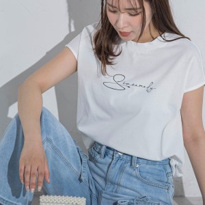 ビッキー（VICKY）/【ロゴTシャツ】フレンチスリーブTシャツ≪洗濯機で洗える≫