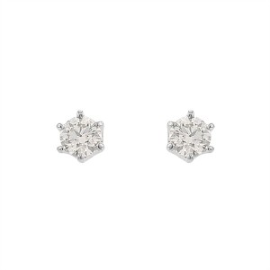 ブルーム（BLOOM）/プラチナ ダイヤモンド ピアス（0．1ct）