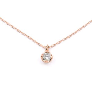 ブルーム（BLOOM）/K10 ピンクゴールド ダイヤモンド ネックレス（0．05ct）