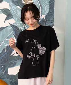 サブ ストリート（sab street）/【大きいサイズ】 9号・15号(M・3L) オオハシエンブロイダリーTシャツ