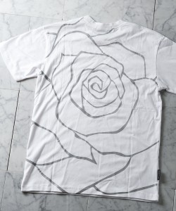 バッファローボブズ/RUFFLED ROSE(ラッフルド ローズ)クルーネック ロゴ Tシャツ