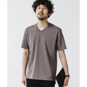 ナノ・ユニバース/《WEB限定》超長綿オーガニックコットンVネックTシャツ/半袖