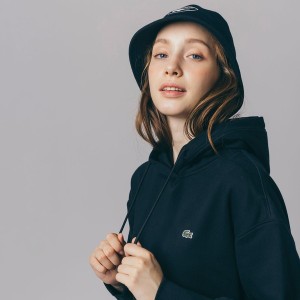 ラコステ（LACOSTE）/裏毛スウェットフーディワンピース