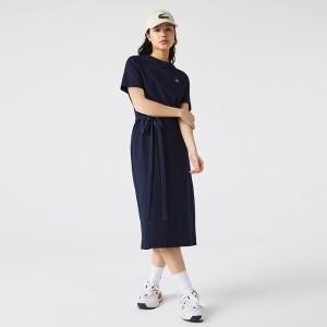 ラコステ（LACOSTE）/ストレートラインロングTシャツドレス