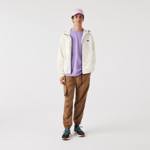 ラコステ（LACOSTE）/アシンメトリーパッチワークトラックジャケット