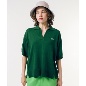 ラコステ（LACOSTE）/オーバーサイズ スキッパーニットポロシャツ