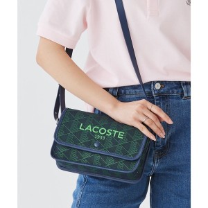 ラコステ（LACOSTE）/ヘリテージキャンバス ジャガードモノグラムフラップショルダーバッグ