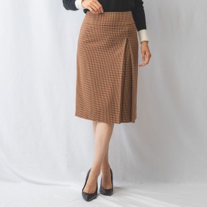 ナラカミーチェ/ウーリッシュギンガムチェックタックタイトスカート