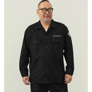 アルファ インダストリーズ（ALPHA INDUSTRIES）/【大きいサイズ】パッチドミリタリーシャツ