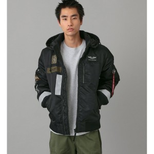 アルファ インダストリーズ（ALPHA INDUSTRIES）/【大きいサイズ】パッチドフーデットリブジャケット