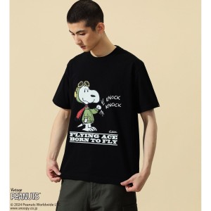 アルファ インダストリーズ（ALPHA INDUSTRIES）/PEANUTS x ALPHA 半袖Tシャツ/スヌーピー（KNOCK）