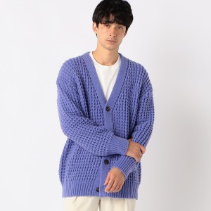 コムサイズム/ワッフル編み　Ｖネックカーディガン