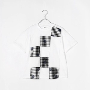 コムサ・フィユ（COMME CA FILLE）/〔 140cm〜 〕 ギンガムドット パッチワークTシャツ