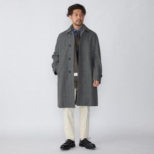 シップス/SHIPS: LORO PIANA FABRIC ストーム システム ステンカラー コート