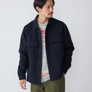 シップス/ＳＨＩＰＳ：　ＥＣＯ　ＢＬＵＥ（Ｒ）　メルトンライク　リラックス　ＣＰＯ　シャツ