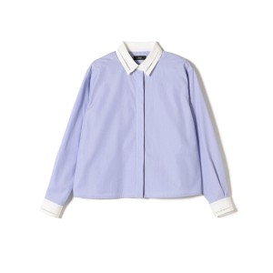 シップス/Primary NavyLabel:〈手洗い可能〉クレリック レース シャツ