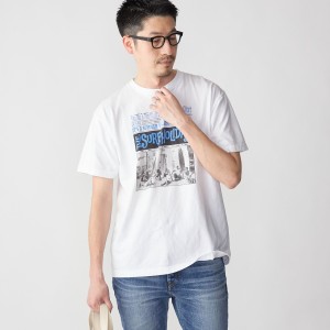 シップス（SHIPS）/SHIPS: LIFE MAGAZINE サーフ フォト プリント Tシャツ