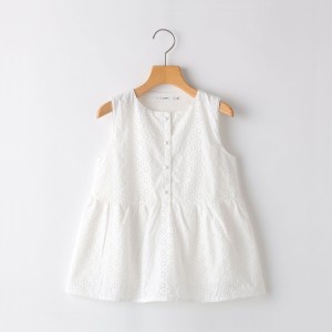 シップス（SHIPS）/SHIPS KIDS:80〜90cm / レース ペプラム ノースリーブ ブラウス