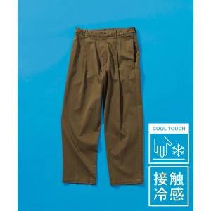 【NEW】アダムエロペ（ADAM ET ROPE’）/【接触冷感】ワイドテーパード ストレッチ イージーパンツ / ロングシーズン着用可能