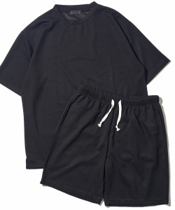 アドポーション（ADPOSION）/【上下2点セット】冷感ポンチ 半袖Tシャツ&ハーフパンツ ルームウェア