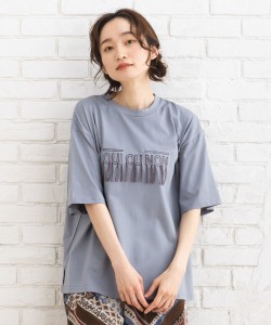 サブ ストリート（sab street）/【大きいサイズ】 9号・15号(M・3L) FONTLAB フリンジロゴシルケットTシャツ