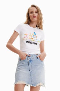 デシグアル（Desigual）/イラスト 半袖Tシャツ