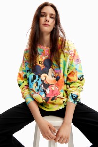 デシグアル（Desigual）/ミッキーマウス オーバーサイズスウェットシャツ