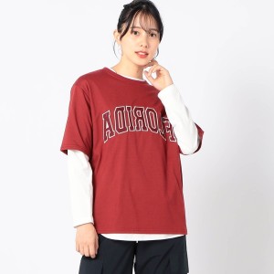 グランドパーク（Grand PARK）/反転ロゴ パッチワークTシャツ