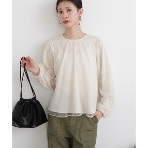 エヌ ナチュラルビューティーベーシック（N．Natural Beauty Basic*）/ドットチュールブラウス