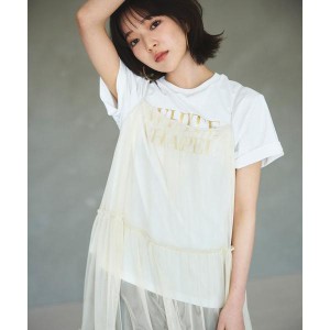 エヌ ナチュラルビューティーベーシック（N．Natural Beauty Basic*）/箔プリントTシャツ