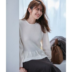 新品、未使用 クリスマスプレゼント 新品☆sov. ソブ ペプラムニット M