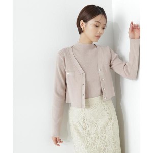 ナチュラルビューティーベーシック（NATURAL BEAUTY BASIC）/ハイネックノースリクロップドアンサンブル　24SS