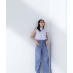 ナチュラルビューティーベーシック（NATURAL BEAUTY BASIC）/バレルラインデニムパンツ　24SS