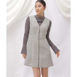 ジル バイ ジル スチュアート（JILL by JILL STUART）/◇フロントジップツイードミニワンピース