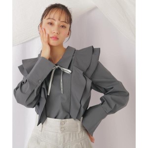 ジル バイ ジル スチュアート（JILL by JILL STUART）/◇リボンツキラッフルブラウス