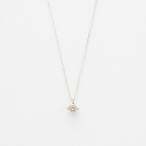 エステール（ESTELLE）/K18 ホワイトゴールド ダイヤモンド ネックレス（0．1ct）