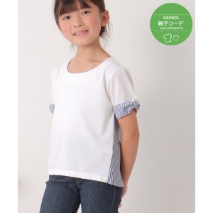 イッカ（ikka）/【親子おそろい】ストライプ切り替えTシャツ（120?160cm）