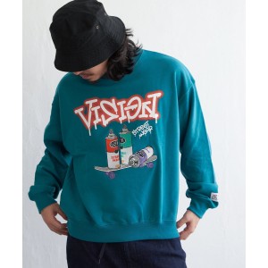 ヴァンスエクスチェンジ（VENCE EXCHANGE）/VISION STREET WEAR ビジョンストリートウェア スプレーイラストトレーナー