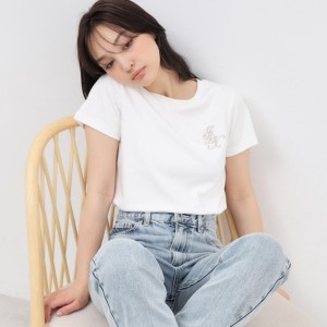 インデックス（index）/UV エンブレム刺繍コットンTシャツ【接触冷感洗濯機洗い可】