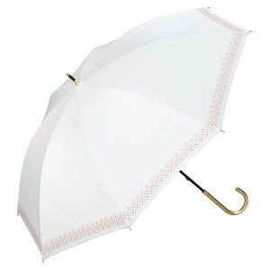 Wpc．（WPC）/【Wpc．】日傘 遮光リムフラワーステッチ 50cm 完全遮光 遮熱 晴雨兼用 レディース 長傘