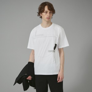 5351プール・オム（5351POUR LES HOMMES）/抽象柄ラインプリントTシャツ